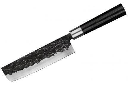 Кухонный нож Samura BLACKSMITH SBL-0043C/K, гвоздичное масло, салфетка