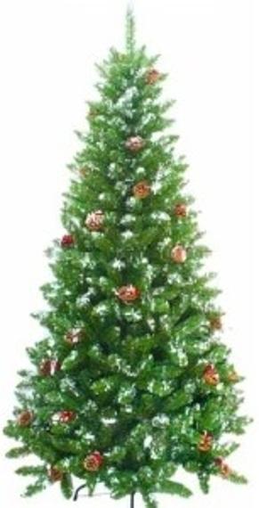 Новогодняя елка InterPresent 31526 Ель искуственная со снежными хлопьями, с шишками и ягодами 240 см