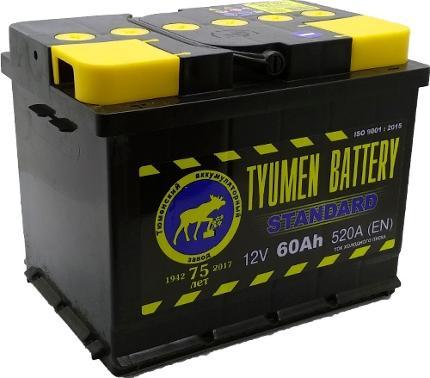 Аккумулятор Tyumen Standard 6CT-60Ah +/-