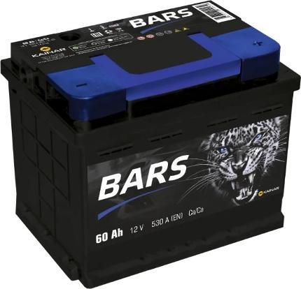 Аккумулятор BARS 6СТ-60 530A 60Ah "- +"
