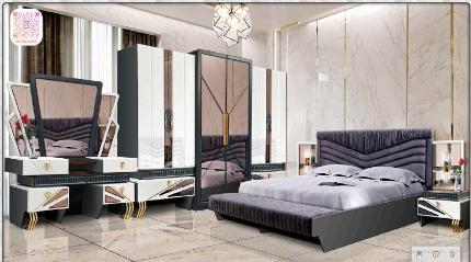Спальный гарнитур Elegant Элегант Султан 6д, 180х200 см, черный